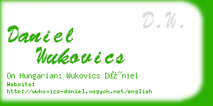 daniel wukovics business card